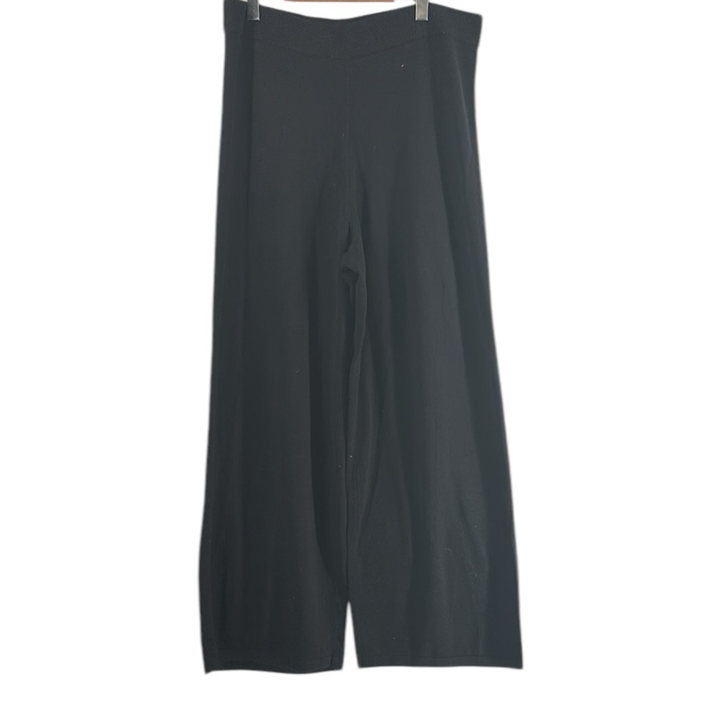 Michael Kors wide leg knit pants Stretch Elastic Waist luxury vacation  Size XL